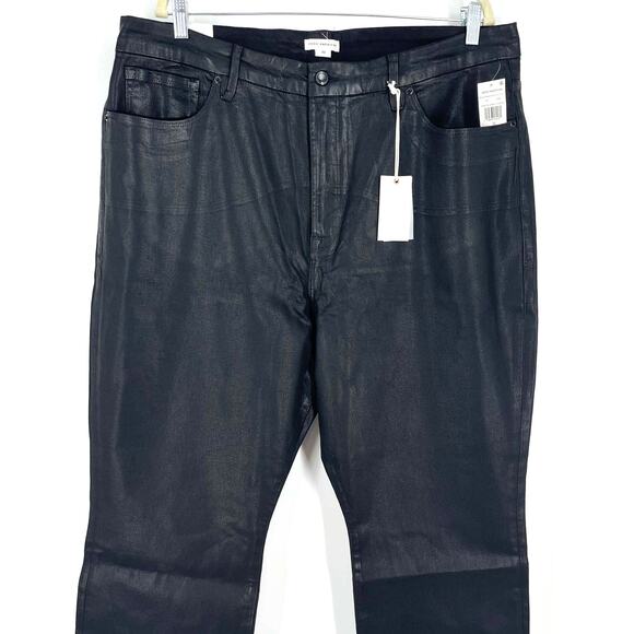 Good American Good Classic Coated Black Jeans Women's Size 22 NWT - Picture 3 of 7
